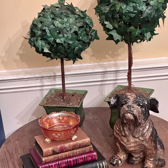 Vintage Fenton Carnival Glass "Butterfly And Berry" Footed Bowl - Picture 10 of 14